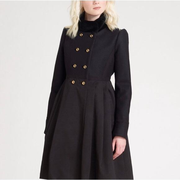 Marc by Marc Jacobs Runway Gemini Melton Coat Faux Fur Collar Double Breasted XS - Picture 2 of 15